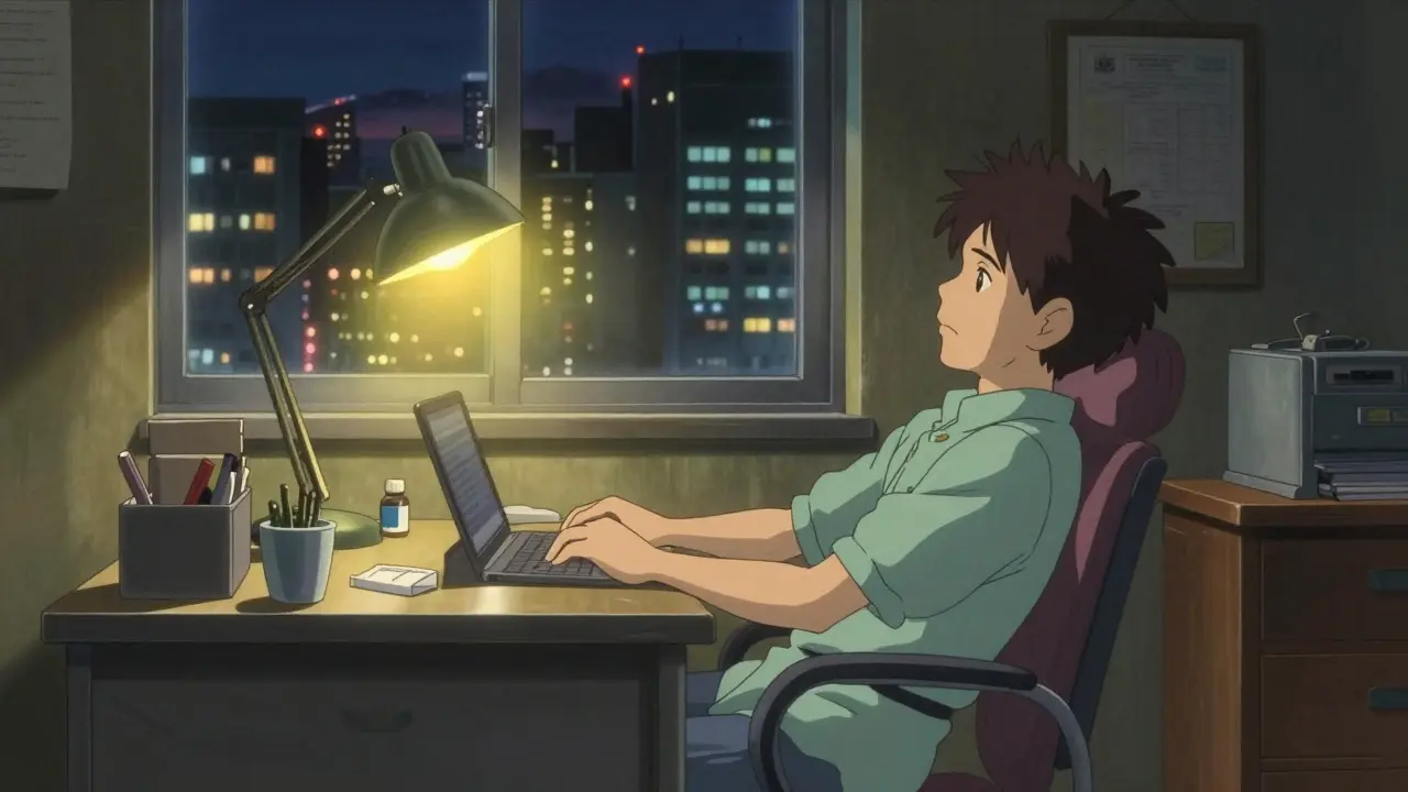 A relieved person at home after successfully finding affordable medication online